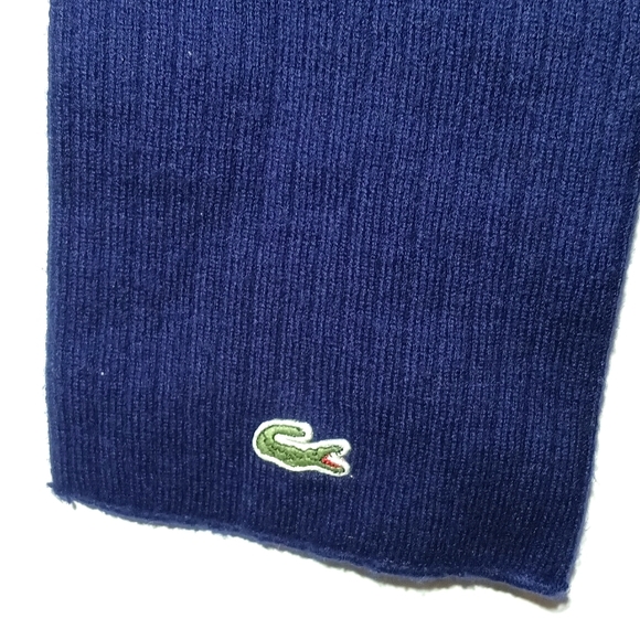 LACOSTE Winter Dark Navy Scarf - Picture 2 of 2